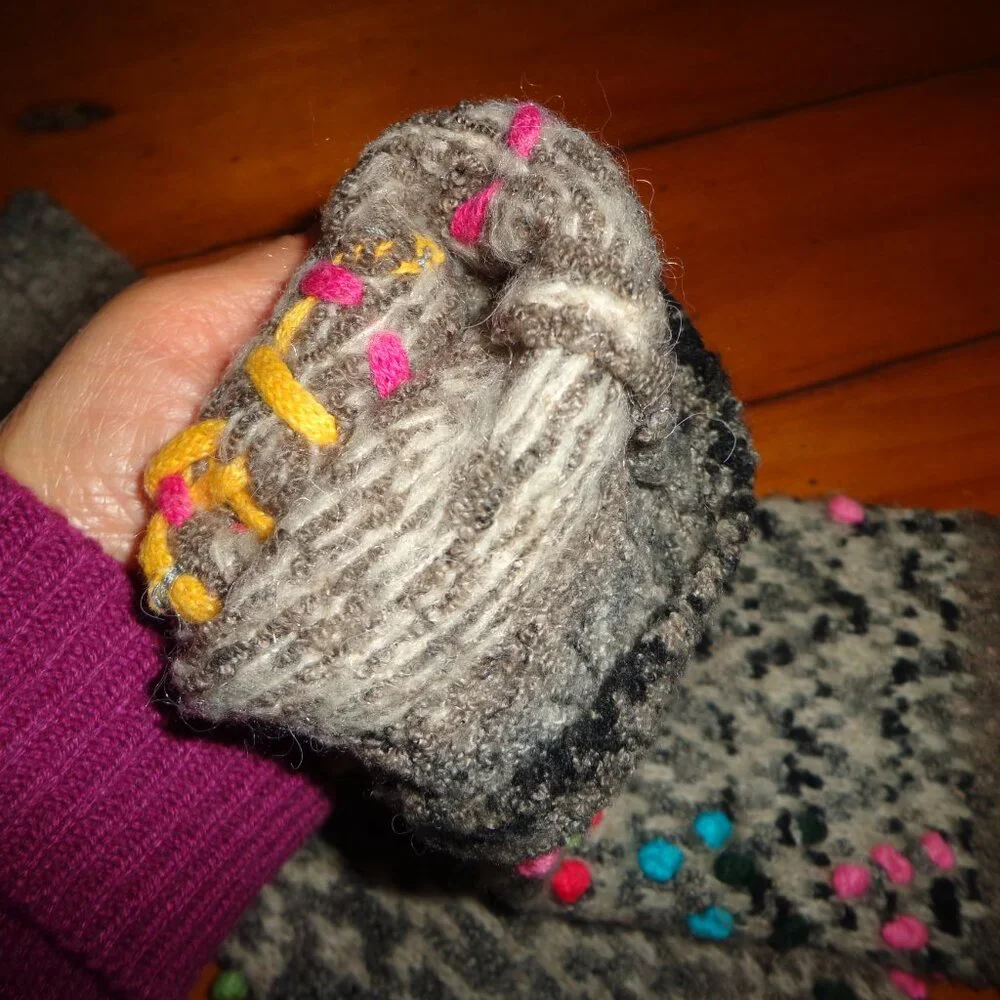 Anthropologie DYANI ARM WARMERS by Cecilia Prado Grey Multi Knit O/S